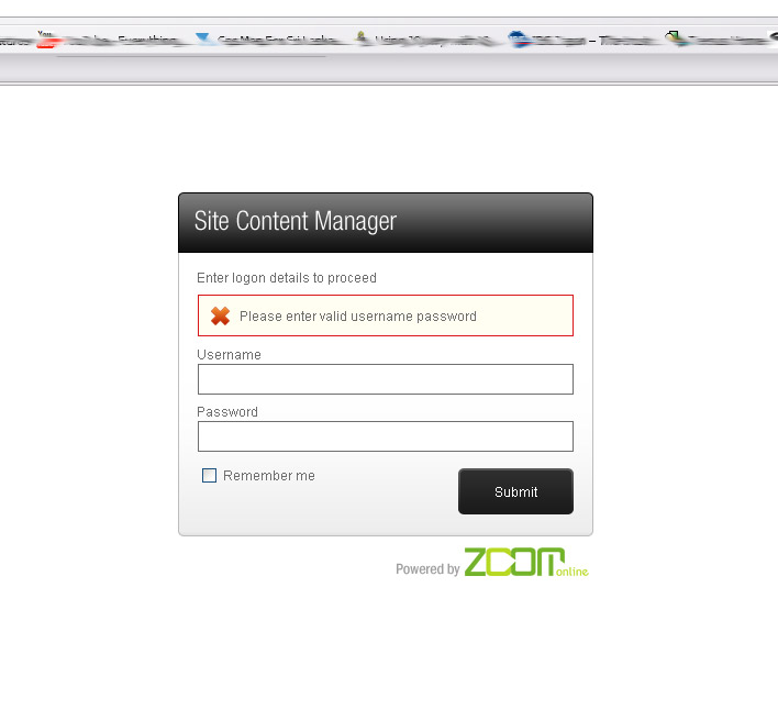 ZoomOnline CMS Admin Design